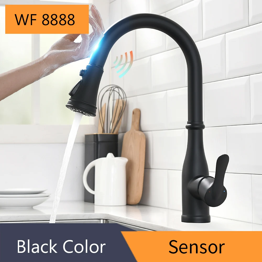 farm sink kitchen Sensor Kitchen Faucets Brushed Gold Smart Touch Inductive Sensitive Faucet Mixer Tap Single Handle Dual Outlet Water Modes 1005J granite kitchen sink Kitchen Fixtures