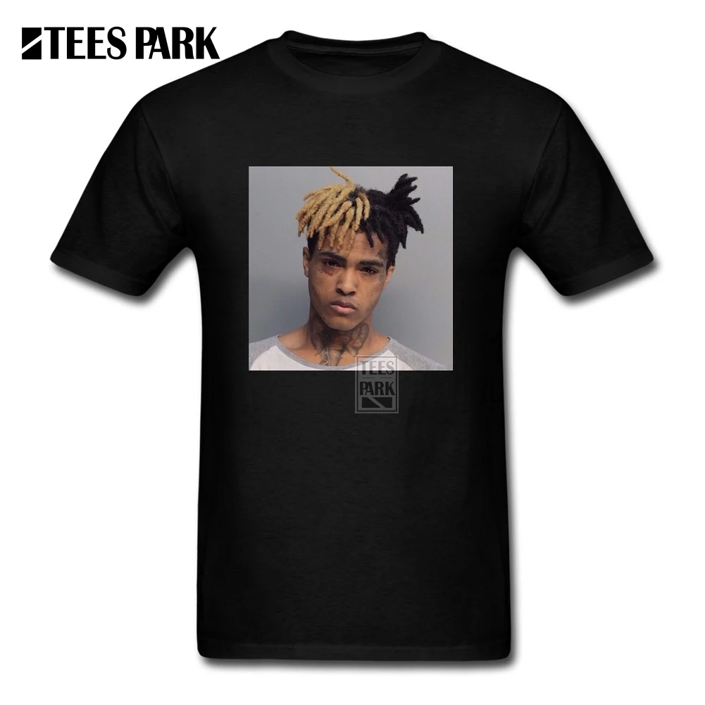 Men T Shirt Xxxtentacion Character Print Pre-Cotton T-Shirt Short Sleeve Tee Youth Top For Sale Tshirt Singer Music Design | Мужская