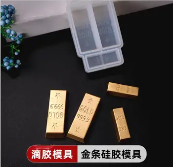 

DIY Crystal Epoxy Mould Gold Bar Moulding Table Jewelry Accessories