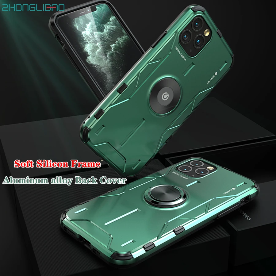 Роскошный противоударный металлический чехол-накладка для Iphone 11 Pro Max Xr Xs X из