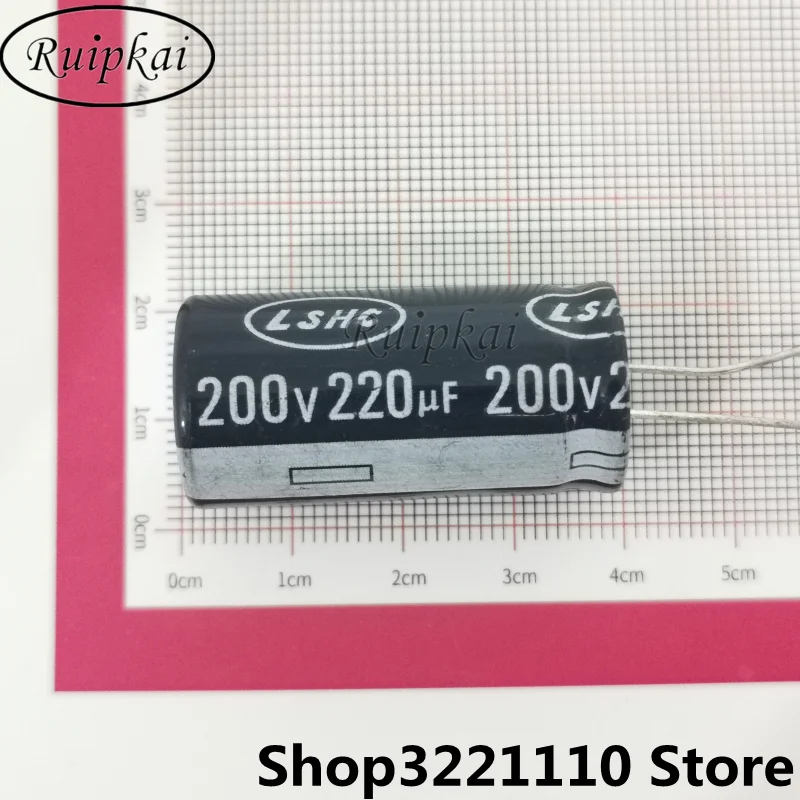 10pcs 220UF 200V 18x35mm Aluminum Electrolytic Capacitor 200V 220UF 18*35mm DL series 105