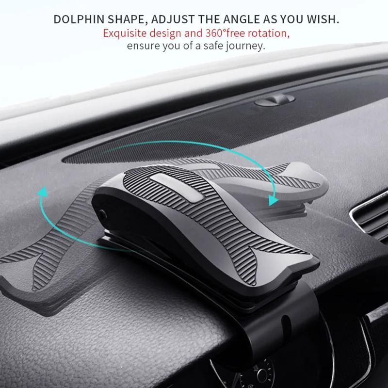 360 Rotation Car Phone Clip Holder Dashboard High-quality Air Vent Cellphone Mount Car Bracket Clip Black Fashion Mobile Stand