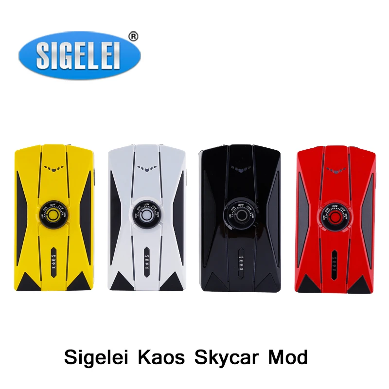 230 Вт Sigelei Kaos Skycar мод Vape коробка мод питание от Dual 18650 батарея совместима с 510 Pin Atomzier