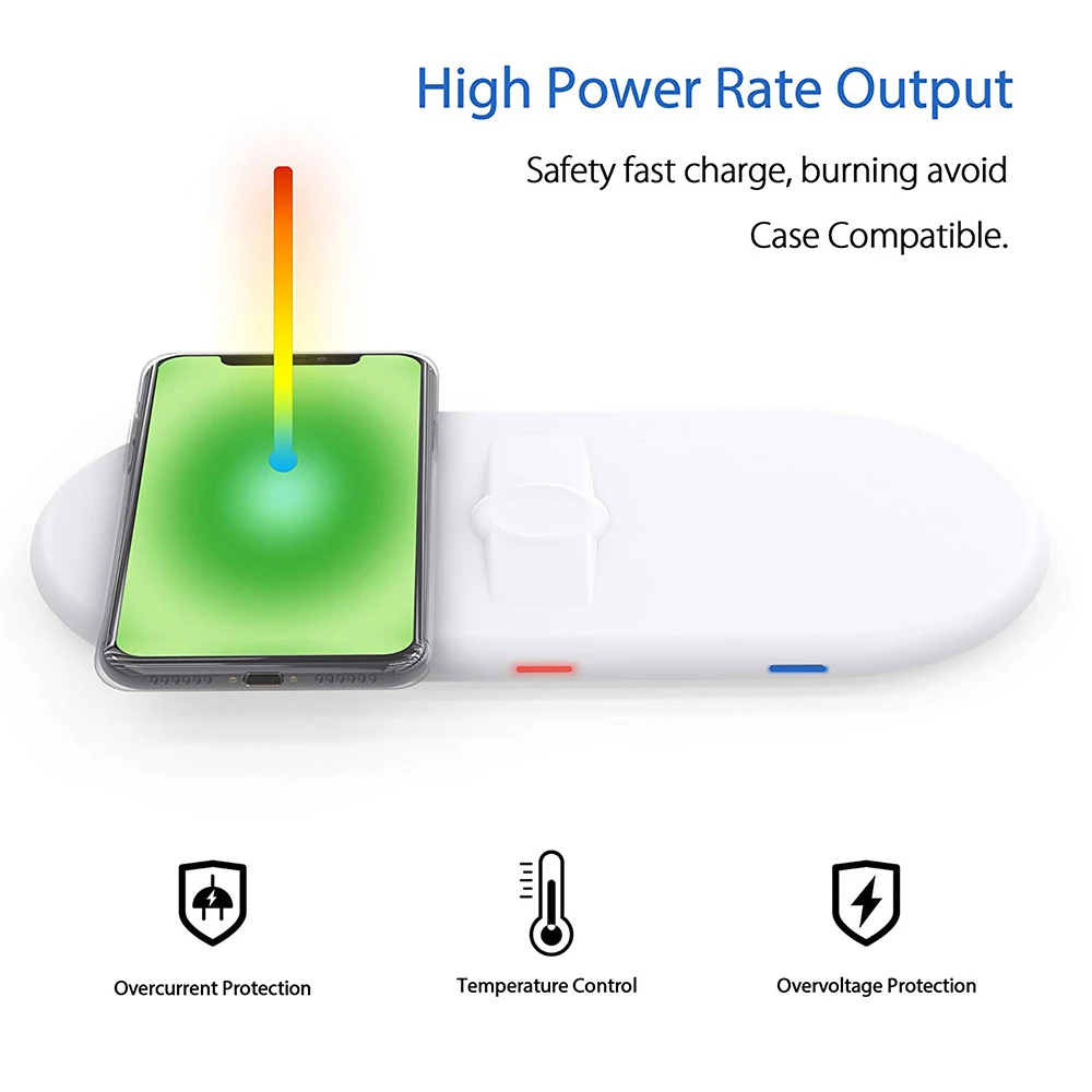 

3-in-1 Charging Wireless Fast Charger Docking Station for iPhone X / Watch
