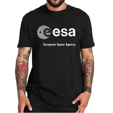 ESA European Space Agency Fingerprint Logo T-Shirt International Space Exploration Organization Men's Casual Tee Top