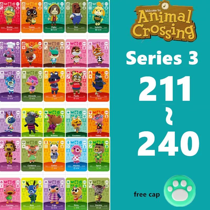 

Series 3 (211 to 240) amiibo animal crossing card New horizons Work For switch NS NFC Games animal crossing card amiibo cards