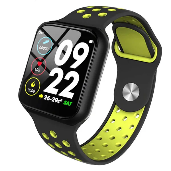 Полностью сенсорные цветные умные часы для мужчин и женщин Reloj Inteligente HR BP Smartwatch подходят для APPLE Xiaomi huawei PK IWO 10/8 не - Цвет: Зеленый
