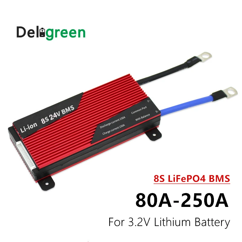BMS 8S 80A 3 2 A 120A 150A 200A 250A PCM для V LiFePO4 литиевая батарея электрического велосипеда