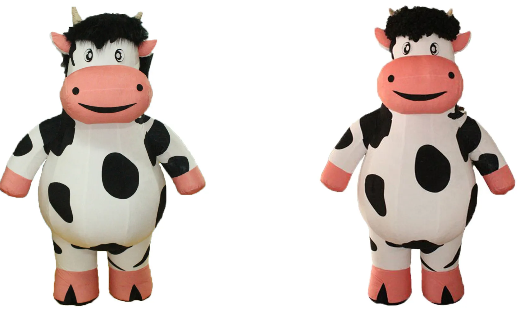 1.9M Halloween Inflatable Milk Cow Mascot Costume Suit Cosplay Party Game Advertising Onesies For Adults Santa Claus Dress New adults banana inflatable costume prop blow up inflatable fancy dress