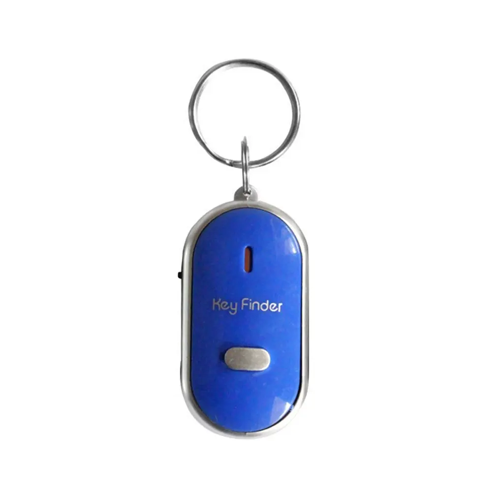 LED Whistle Key Finder Flashing Beeping Sound Control Alarm Anti-Lost Key Locator Finder Tracker with Key Ring smart alarm keypad Alarms & Sensors