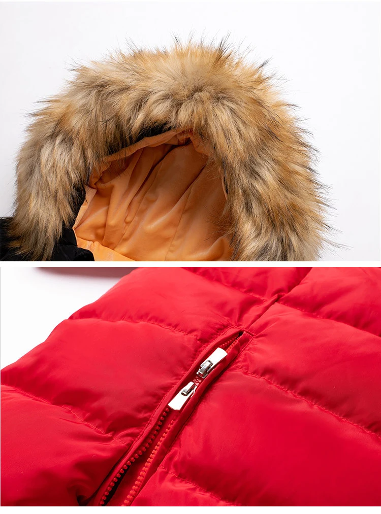 Roupas de Inverno Snowsuit para Baixo Jaqueta para Meninos Engrossar à Prova Terno de Esqui Crianças Russo Menina Outerwear Cabolsa Dwaterproof Água Macacões 1-5 Anos 16 High Quality Mamãe e Bebê