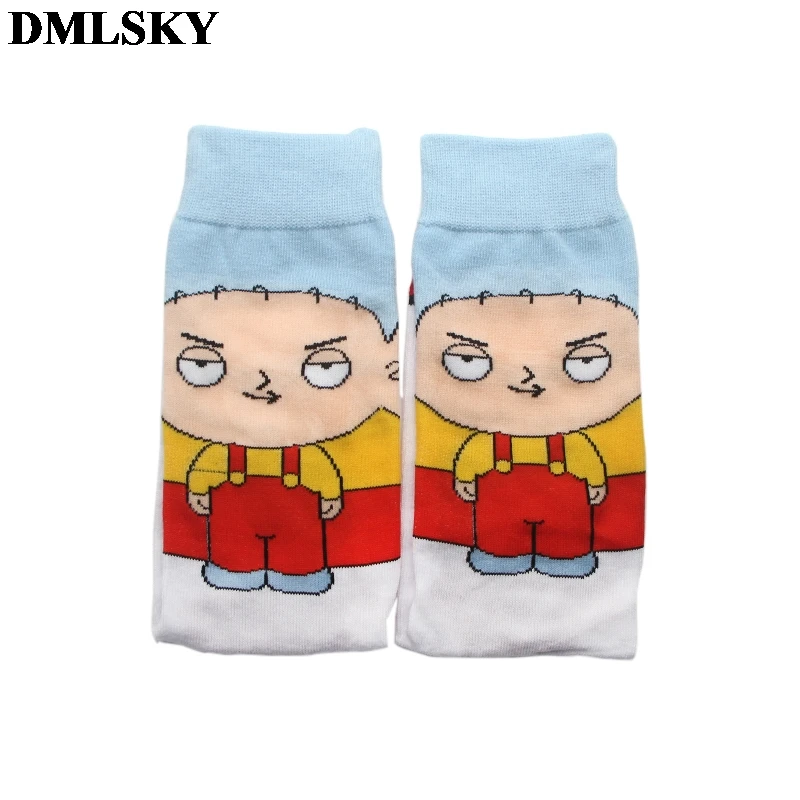 DMLSKY забавные Женские носочки мужские модные хлопковые носки с 3D принтом носки с героями мультфильмов новинка носки M3724