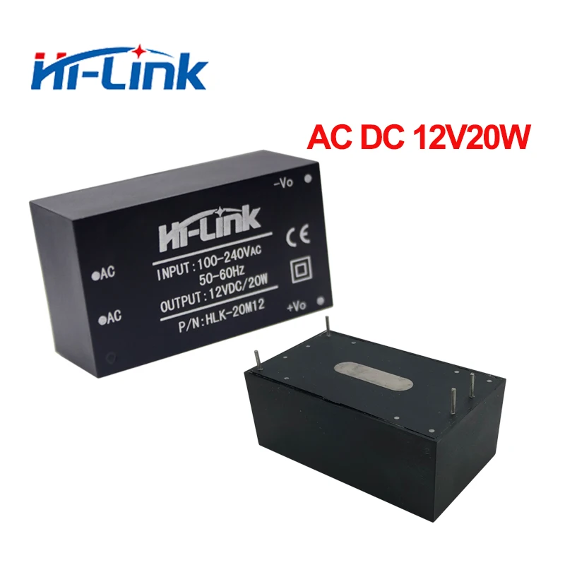 Hi-Link HLK-20M12 220V to 12V 1.6A 20W AC DC compact isolated step down power supply module support OEM/ODM 20M12 CE power supply switching power supply