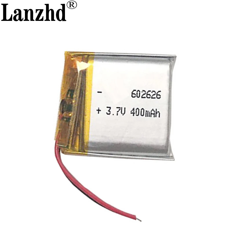 

10pcs 3.7V 400mAH 602525 602626 PLIB polymer lithium ion / Li-ion battery for SMART WATCH GPS
