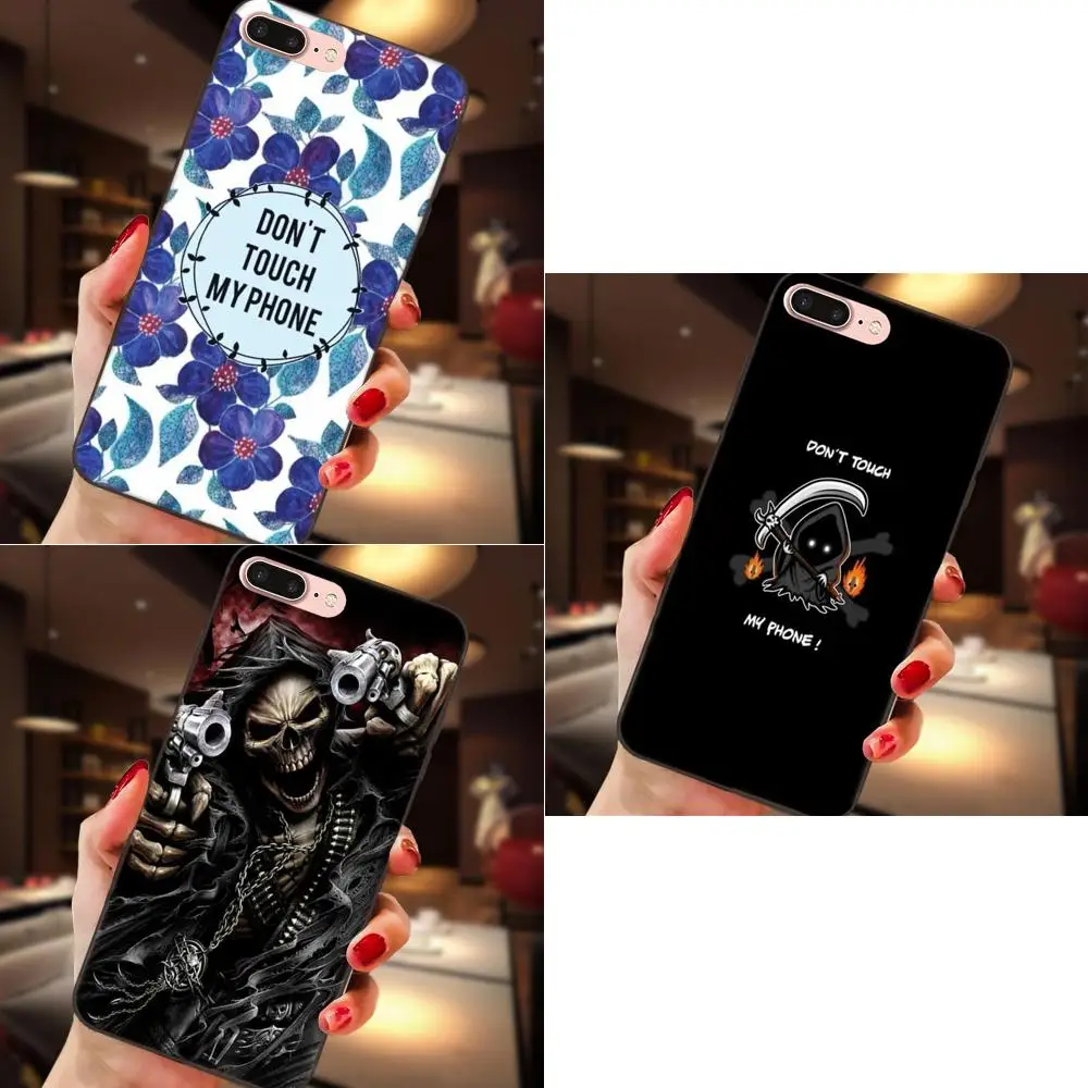 Чехол из ТПУ с надписью Don't Touch My Print для Huawei Y3 Y5 II Y6 Y7 Y9 nova 2 Plus 2S 3i 4 Lite Prime 2017 2018 2019 |
