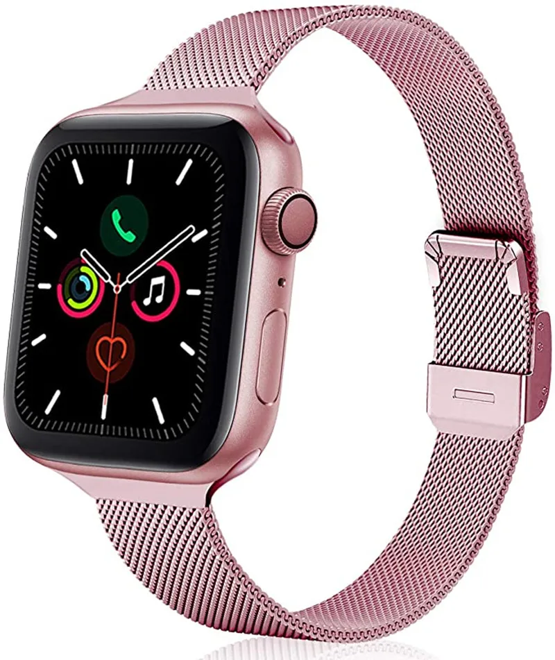 Ремешок для Apple Watch Band Series 7 45 мм 41 38 40 42 44 сетчатый Браслет iWatch SE 6/5/4/3/2/1 | Наручные