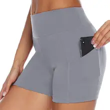 Женские чистые леггинсы высокопрочные карманные шорты для йоги быстросохнущие дышащие спортивные трико для фитнеса, бега, Йоги Спортивные Леггинсы