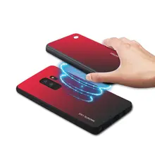 Чехол для аккумулятора для Samsung Galaxy S8 S9 S10 Plus S10E градиентное закаленное стекло Беспроводная Магнитная батарея зарядное устройство чехол для банка питания