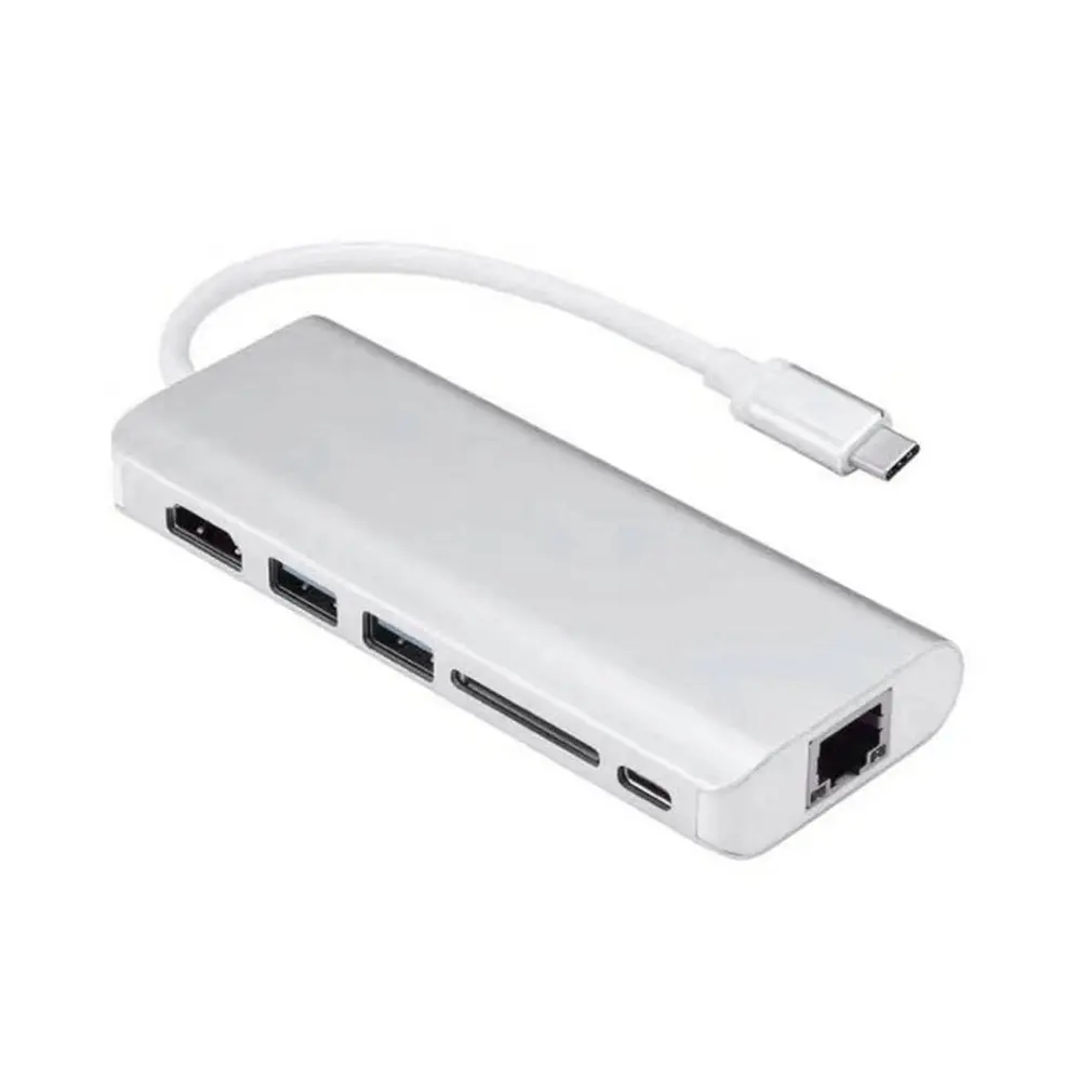 4K HDMI Универсальная док-станция HDMI Двойной видео дисплей Тип C 3,1 к HDMI 2 порта USB3.0+ sd-карта+ гигабитная сеть