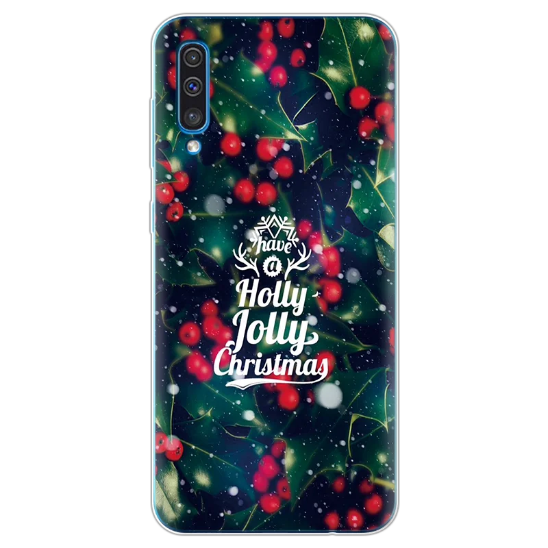 sdholly Merry Christmas Cartoon Santa Claus Deer Case For Samsung Galaxy A50 Soft Silicon Coque For Samsung A40 A60 A70 A7 A9 Cover - Цвет: sdholly