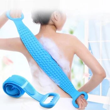 

Magic Silicone Brushes Bath Towels Rubbing Back Mud Peeling Body Massage Shower Extended Scrubber Bathroom Clean Skin Brushes