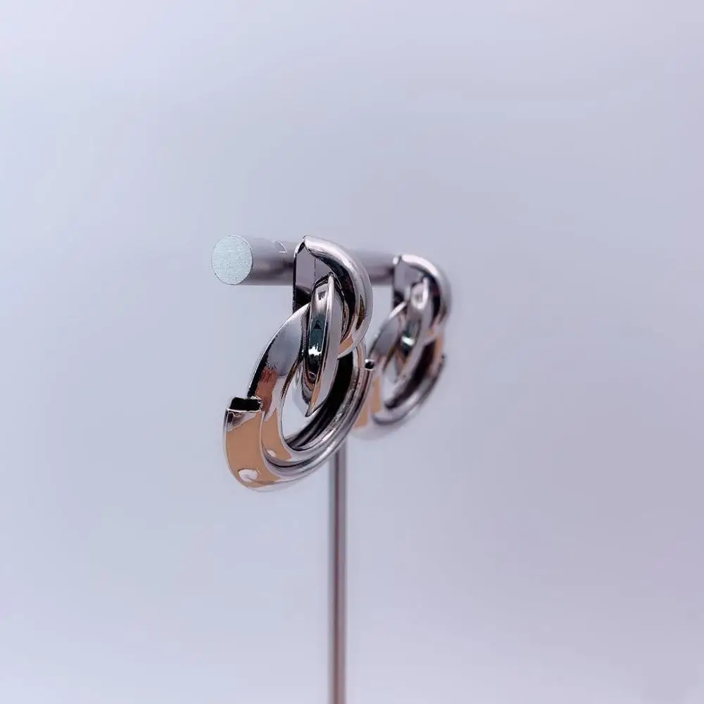 Серьги из родия модные ювелирные серьги свадебные подарки женские аксессуары