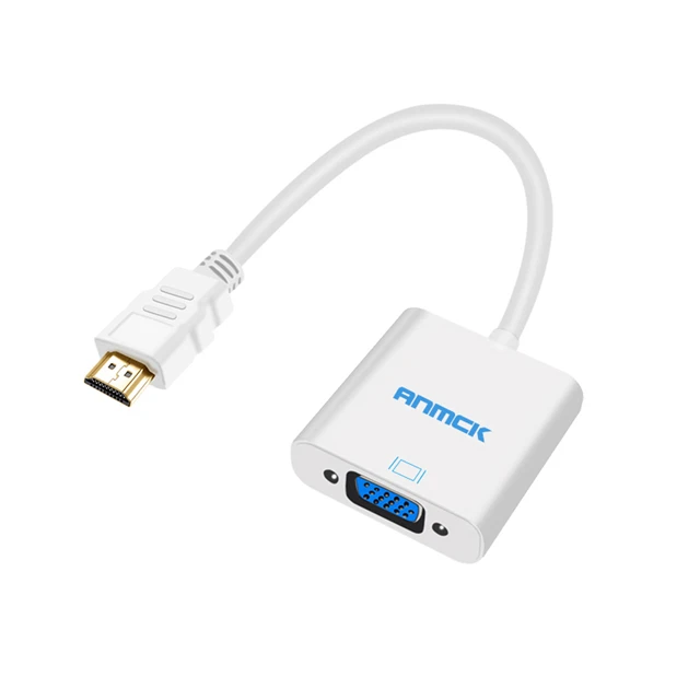 No Audio No Power Высокое качество HDMI в VGA адаптер мужской в Famale конвертер адаптер 1080P цифро-аналоговый видео аудио кабель для ПК ноутбук планшет - Цвет: No Audio No Power
