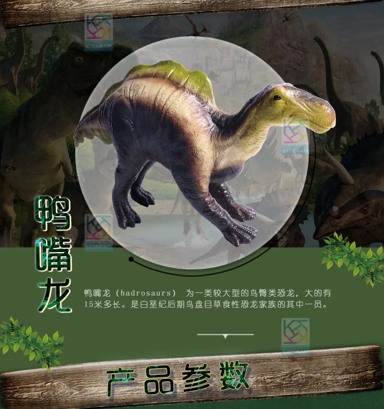 Мир Юрского периода большой размер модель Hadrosaur пластиковый Динозавр Детская игрушка с IC музыка звук модель динозавра