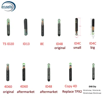 

SALE! ID48 ID4C 4D60 T5-ID20 ID13 8E Original and Aftermarket Transponder Car Key Glass Chip