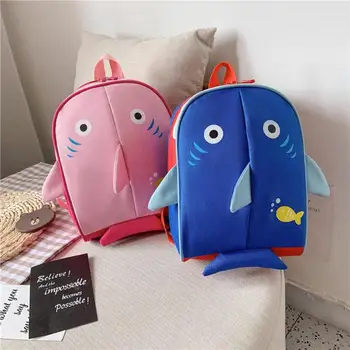 

Children Travel Backpack Cute Cartoon Shark Kindergarten Nylon Schoolbag Sac A Dos Mochila Feminina Mujer Sac A Main Knapsack