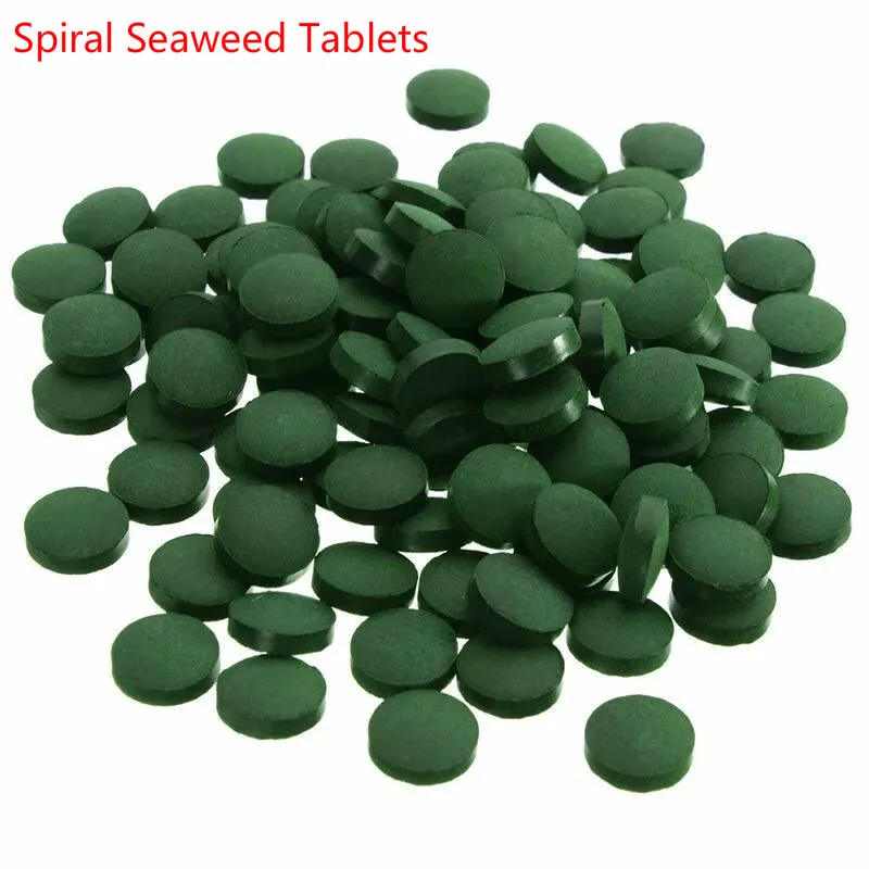 Pastillas de espirulina Veggie Natural, 50 Uds., tablets de espirulina para comida saludable, pescado rojo transparente, camarón, comida para mascotas