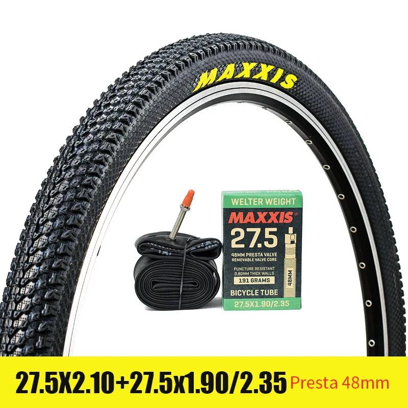 27.5 2.1 presta 48mm MAXXIS PACE MTB шины для велосипеда 26 2,1 27,5*1,95 26 1,95 29 2,1 60TPI+ внутренняя шина для велосипеда AV FV Камера комплект шин велосипедные шины для велосипеда - Цвет: 27.5 2.1 presta 48mm