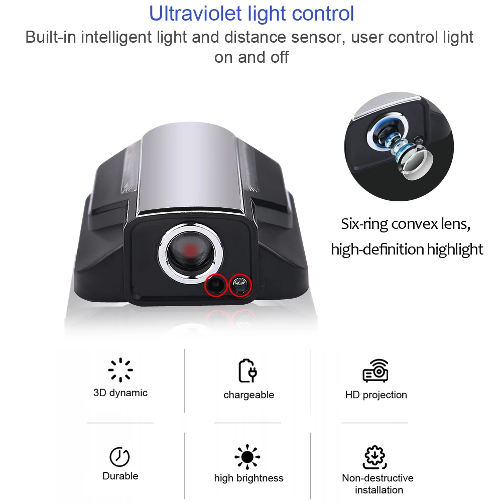 3D carregamento dinâmico HD lâmpada de projeção porta do carro Авто bem-vindo lâmpada лазерного luz indução de fiação Ливр