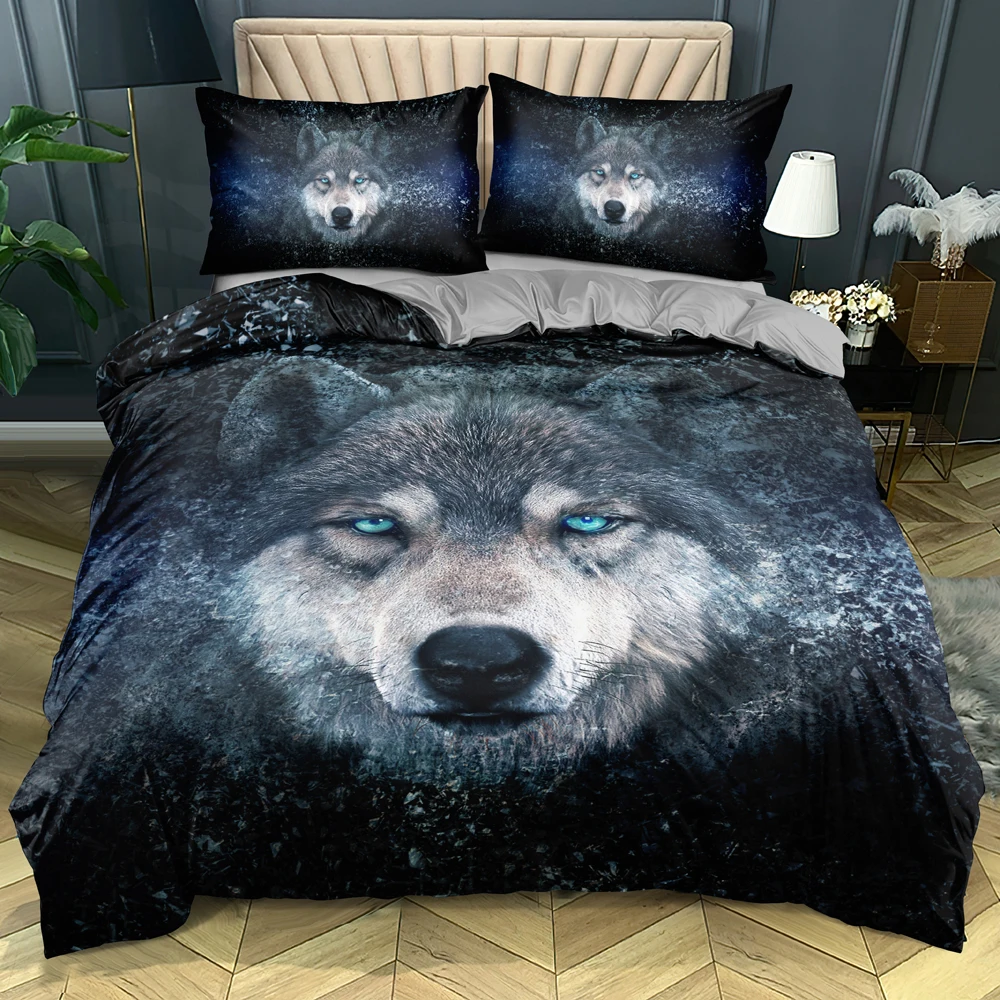 

3D Custom-make Bedding sets Animals Comforter case Wolves Design King Queen Full size Home textile