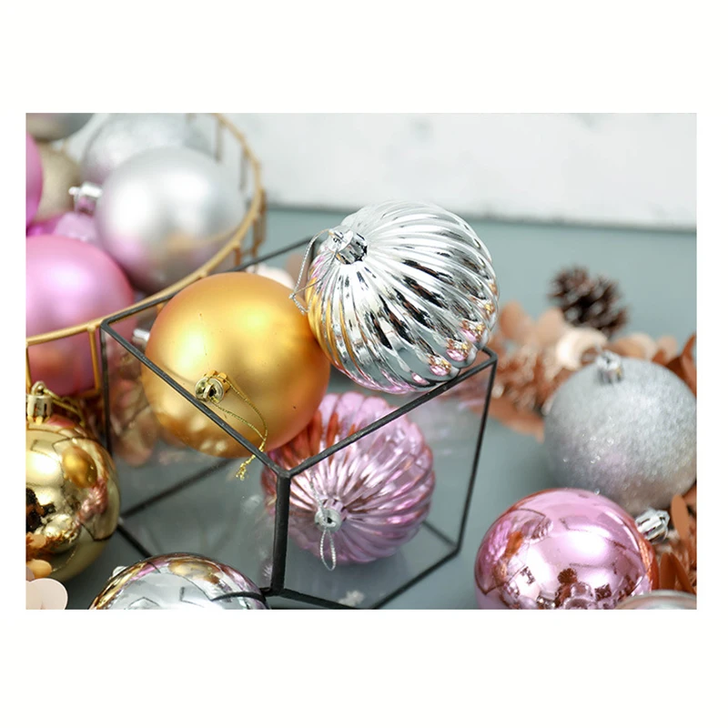 Bolas Arbol Navidad Рождественский декоративный шар небьющиеся украшения Baub дерево подвески подвесной набор Palline Albero Natale