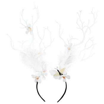 

1PC Christmas Antler Butterflies Headdress Kids Performance Prop Photo Prop