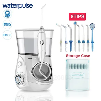 

Waterpulse V660 Pro 8 Nozzles Oral Irrigator 12 Pressure Floss Massage Dental Water Electric Flosser Irrigator Oral Water Dental