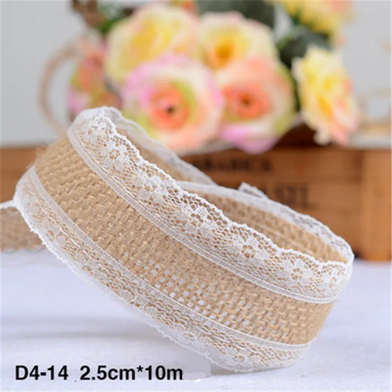 

DIY handmade Christmas wedding craft lace rolls on both sides of the lace ribbon linen garment accessories
