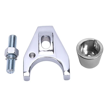

1pcs Chrome Billet Metal for Chevy Distributor Clamp Hold Down & 1pcs Crank Crankshaft Turning Socket Tool V8