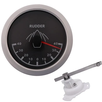 

New Boat Rudder Angle Indicator Gauge Meters 0-190 ohm With Rudder Angle Meter Sensor Red Backlight 12V/24V 85MM