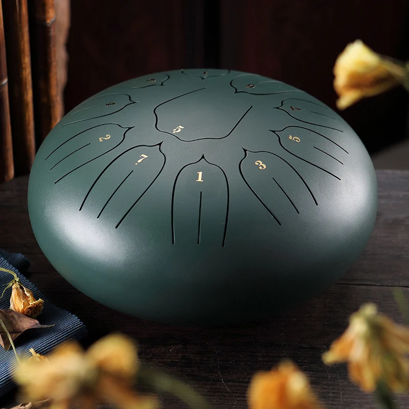 6in 8 тон Сталь язык барабан C Ключ ударный инструмент Handpan барабана с молотки THJ99 - Цвет: Green