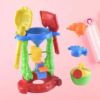 

Kids Beach Toys Set Sand Play Set Sandbox Toys Creative Sand Tools Kit Sand Molds Shovel Bucket for Girls and Boys(Random Color)