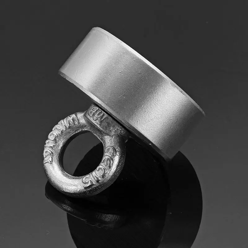 D60x25mm 300kg Neodymium Magnet Metal Detector Recovery Magnetic Materials with Handle Ringscrew