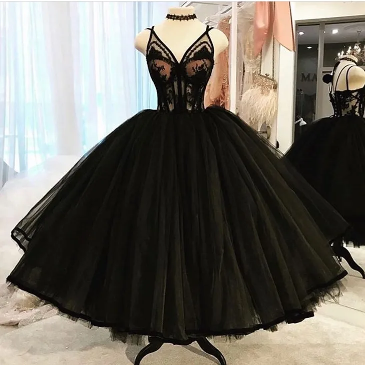 

Elegant Vintage Women Formal Party Dress Plus Size Arabic Muslim Black Short Evening Prom Dresses Gown Long 2019