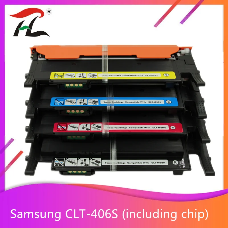 Compatible with Samsung CLT 406S CLT-K406S CLT-M406S C406S 406 Samsung 3305W 3306FN CLP-360 365 365W 366W CLX-3305 afbeelding