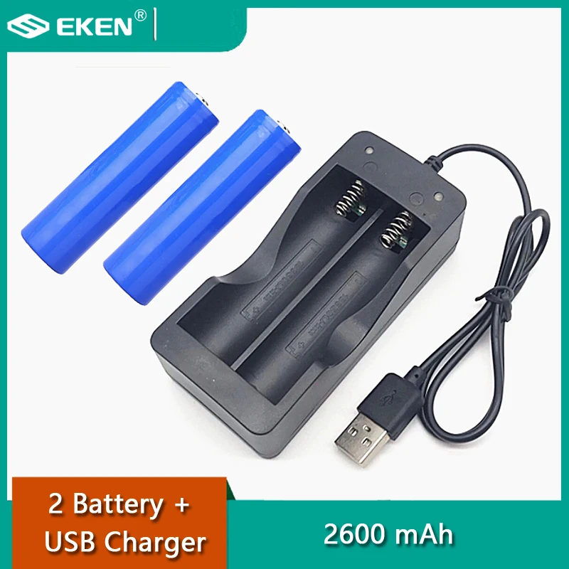 Оригинальный аккумулятор EKEN 18650 2600 мАч и зарядное устройство USB|Дверной звонок| |