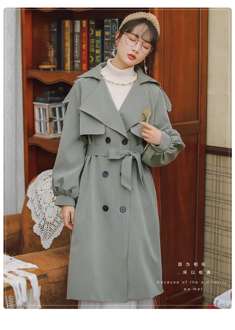 YAMDI длинное пальто для женщин осень зима Тренч feminino корейский стиль шикарная Повседневная Верхняя одежда над Макси сплошной зеленый абрикосовый Подиум