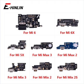 

USB Charging Port Dock Plug Connector Charger Board Microphone Flex Cable For XiaoMi Mi 6 Mix 2S Max 3 2 6X 5X