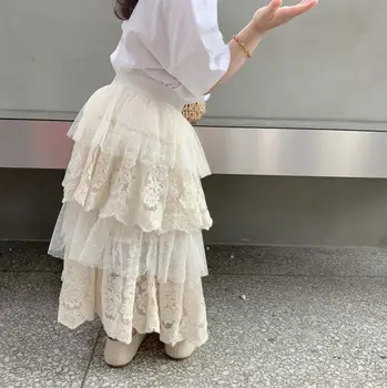 

2020 new wholesale girls lace ruffles skirt spring fashion girls skirts 1-7 years HO316