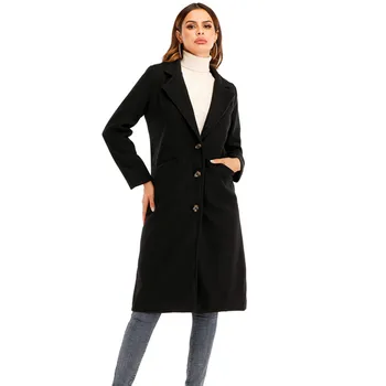 

New European and American woolen overcoat in autumn and winter 2019
